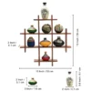 Handpainted Pots With Sheesham Wooden Frame Wall Hanging