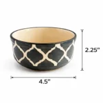 Ceramic Soup Bowl with Spoon Set of 2 – Nakkashi Naturals 4.5 Inch Handcrafted Bowls | Microwave & Dishwasher Safe | Lead-Free Serving Bowl Set - Image 4