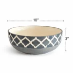 Ceramic Serving Bowl 10 Inch – Nakkashi Naturals Large Handcrafted Bowl | Microwave & Dishwasher Safe | Lead-Free Multipurpose Serving Bowl - Image 5