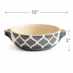 Ceramic Handi 10 Inch with Lid – Nakkashi Naturals Handcrafted Serving Pot | Microwave & Dishwasher Safe | Lead-Free Curry Serving Bowl - Image 3