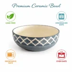 Ceramic Serving Bowl 10 Inch – Nakkashi Naturals Large Handcrafted Bowl | Microwave & Dishwasher Safe | Lead-Free Multipurpose Serving Bowl - Image 4