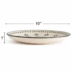 Ivory Bloom Ceramic Dinner Plate – 10 Inch Handmade Floral Design Plate | Microwave & Dishwasher Safe | Premium Dining Plate - Image 4