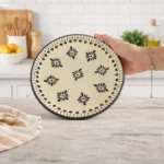 Ivory Bloom Ceramic Quarter Plate – 7.5 Inch Handmade Snack & Dessert Plate | Microwave & Dishwasher Safe | Lead-Free Ceramic Side Plate - Image 4