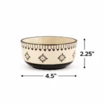 Ivory Bloom Ceramic Soup Bowl with Spoon (4.5 Inch) – Handmade Serving Bowl Set for Soup, Snacks & Desserts | Microwave & Dishwasher Safe | Floral Design - Image 3