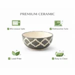 Ceramic Bowl Set of 2 – Nakkashi Naturals 4.25 Inch Handcrafted Bowls | Microwave & Dishwasher Safe | Lead-Free Serving Bowls - Image 2
