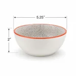 CreamDot 7-Piece Ceramic Pudding Set | Speckled Dessert Bowls with Contrast Rim | Premium Serving Bowls for Desserts & Snacks - Image 3
