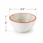 CreamDot 7-Piece Ceramic Pudding Set | Speckled Dessert Bowls with Contrast Rim | Premium Serving Bowls for Desserts & Snacks - Image 2